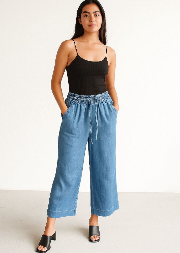 Blue Denim Culottes
