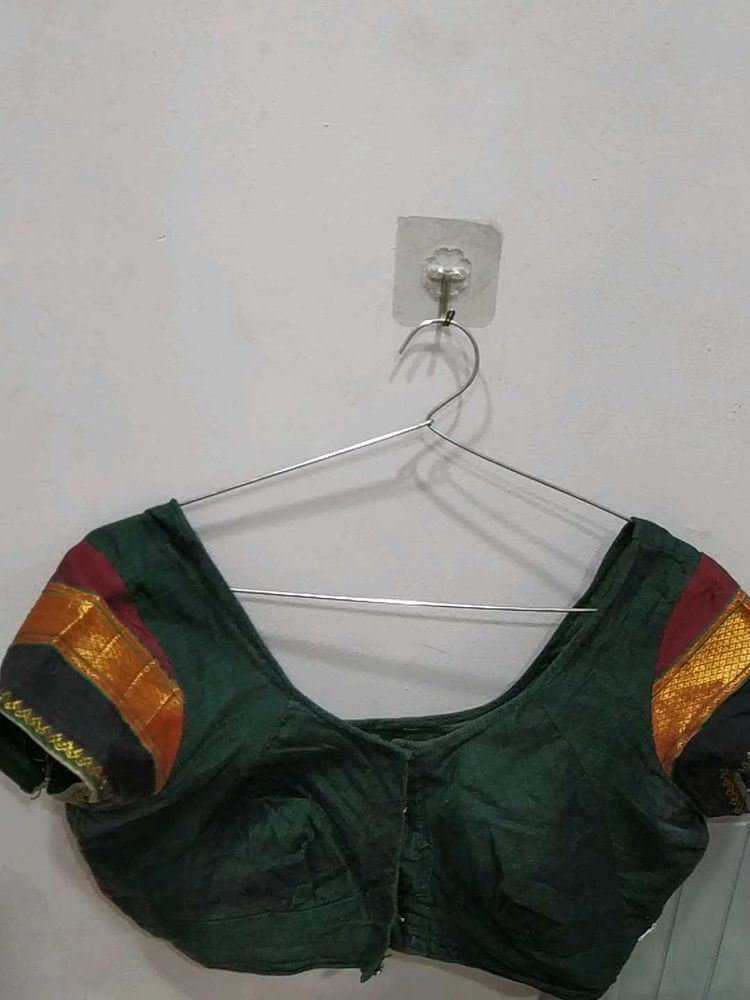 Green Readymade Saree Blouse