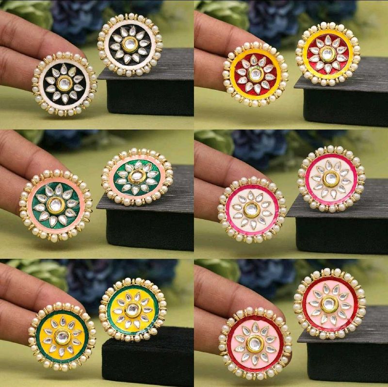 Earrings (Meenakari)