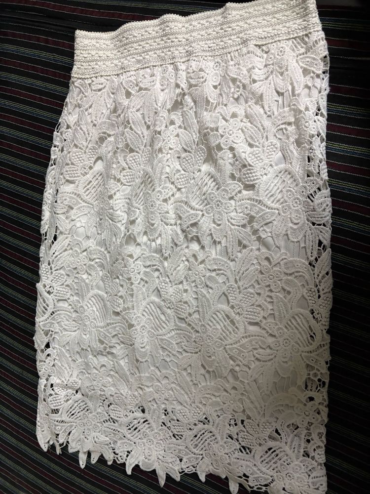 White Lace Skirt