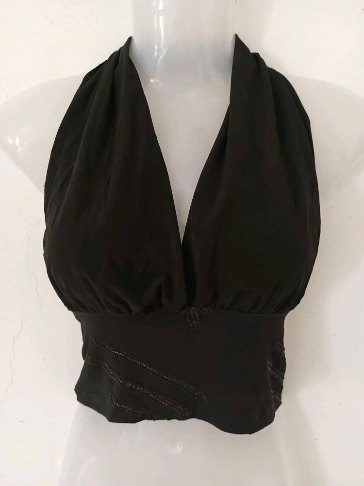 Chic Black Halter Top