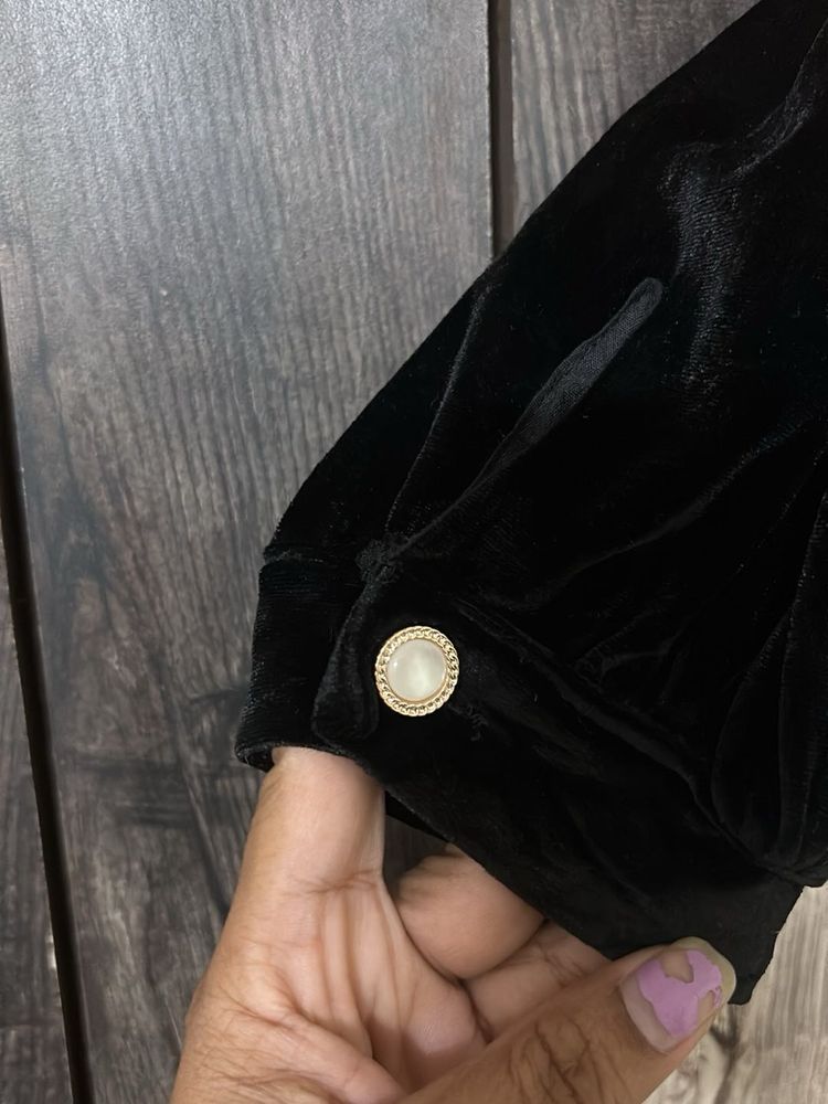 Black Velvet Top