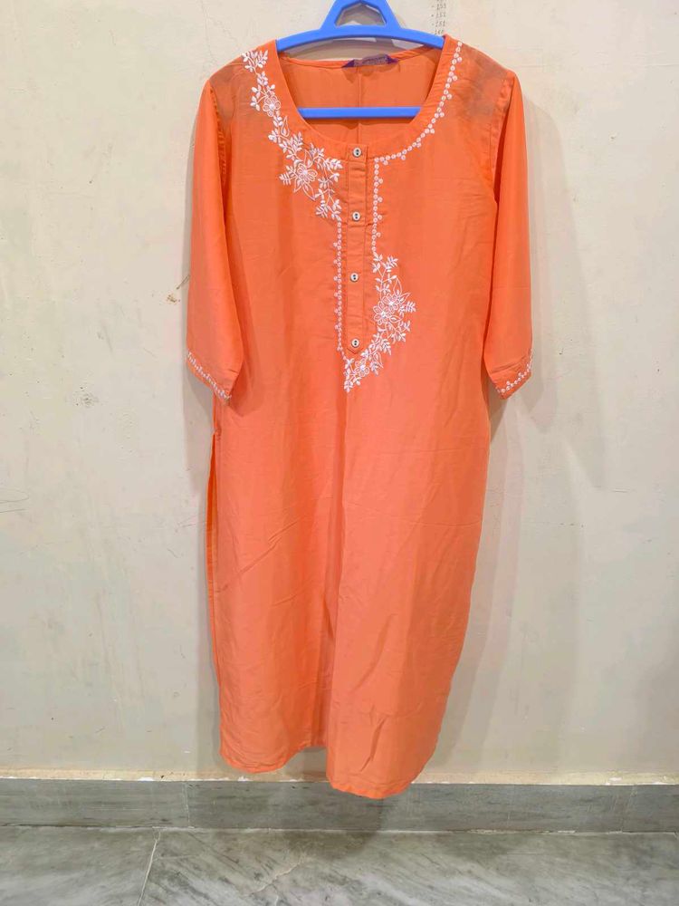 Peach Kurti