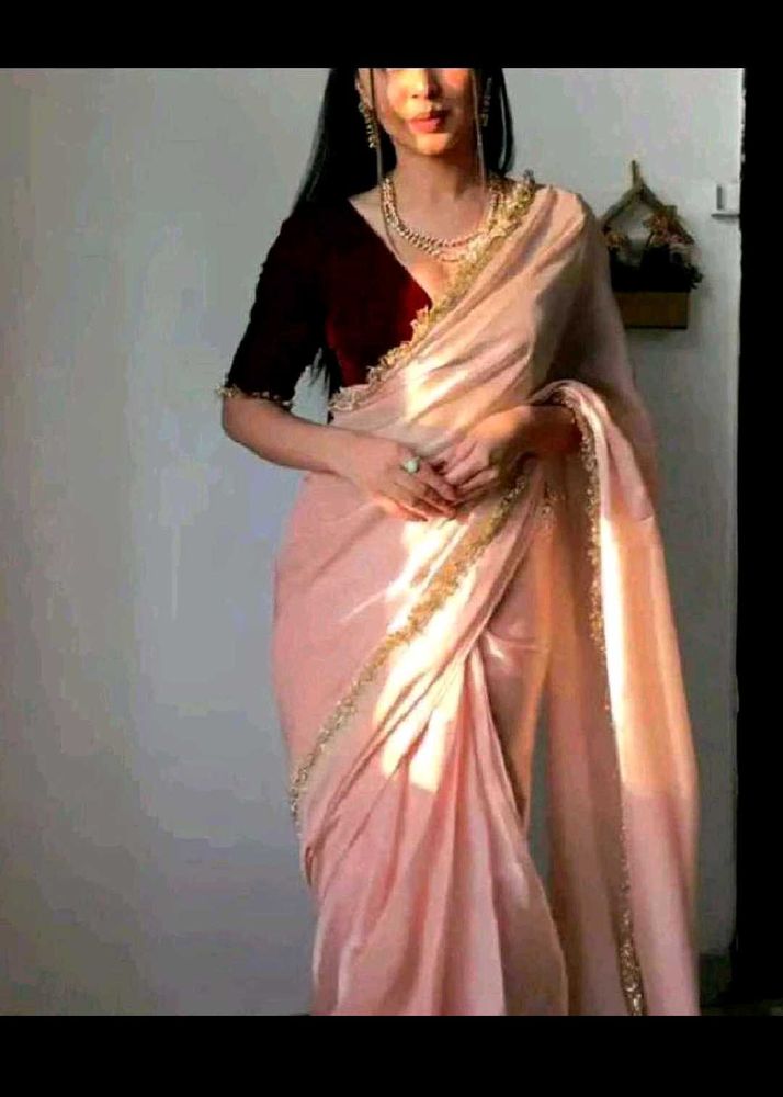 New Nylon Silk Saree With Blouse Piece