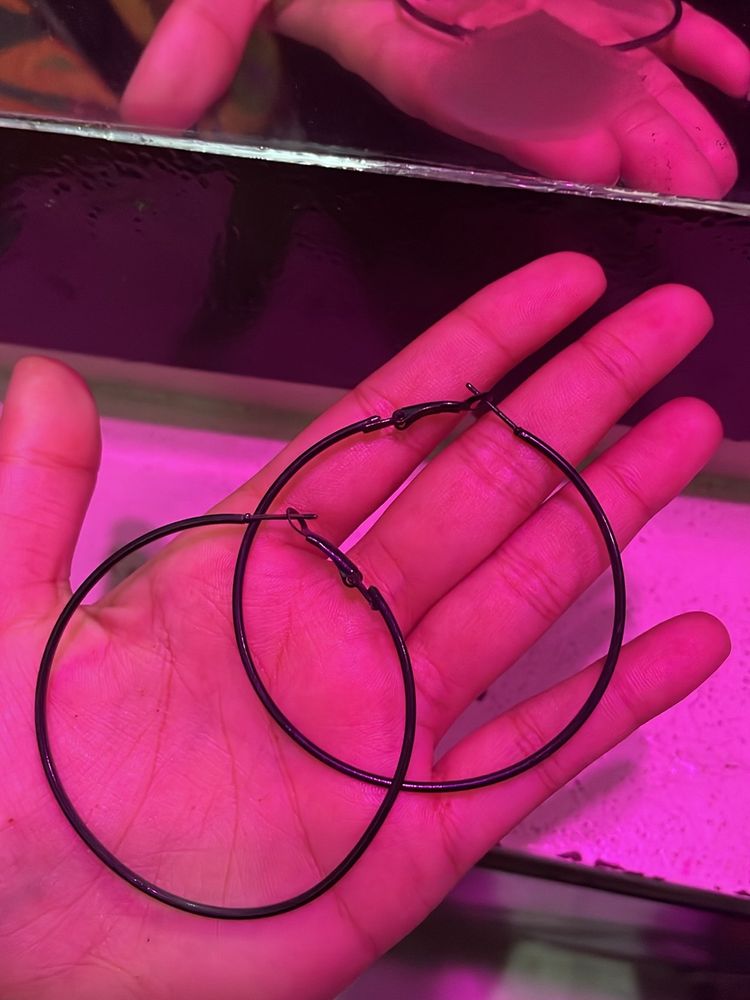 black earrings