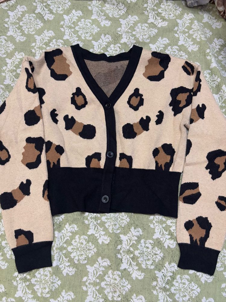Leopard Print Cardigan