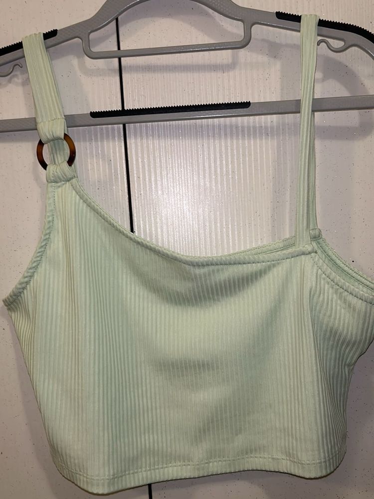 Light Green Strap Top