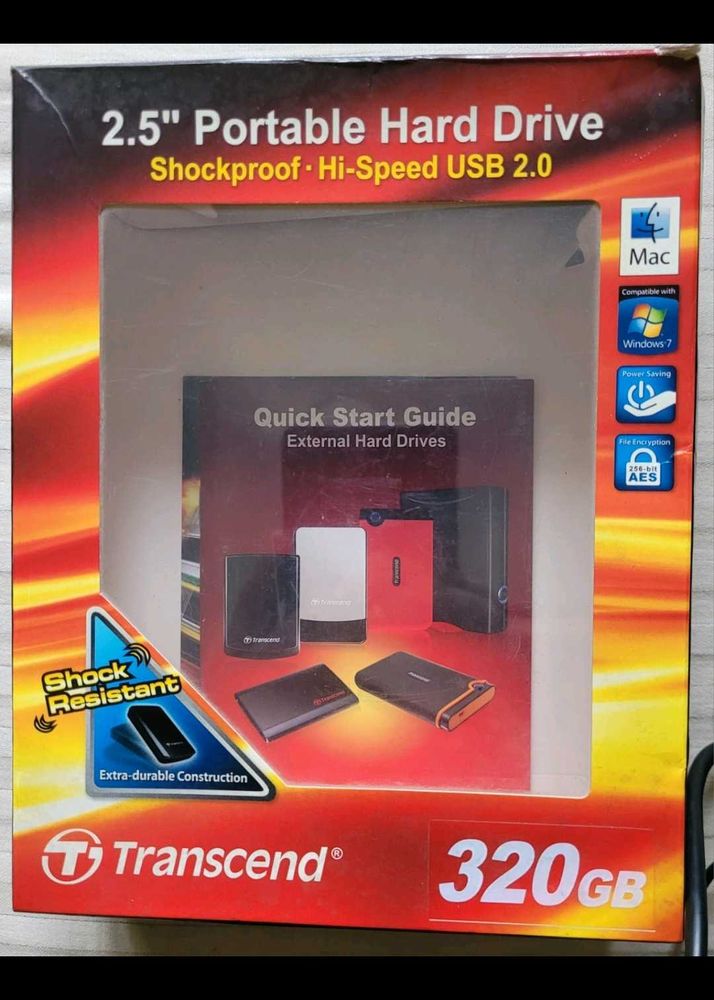 Transcend 320GB Portable Hard Drive - USB 2.0