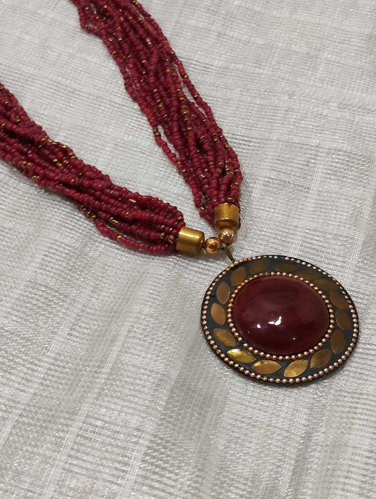 Beaded Pendant Necklace