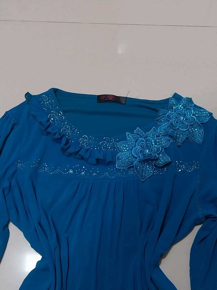 Blue Embellished top