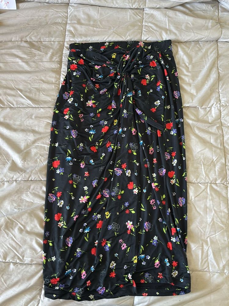 Floral Cute Midi Skirt