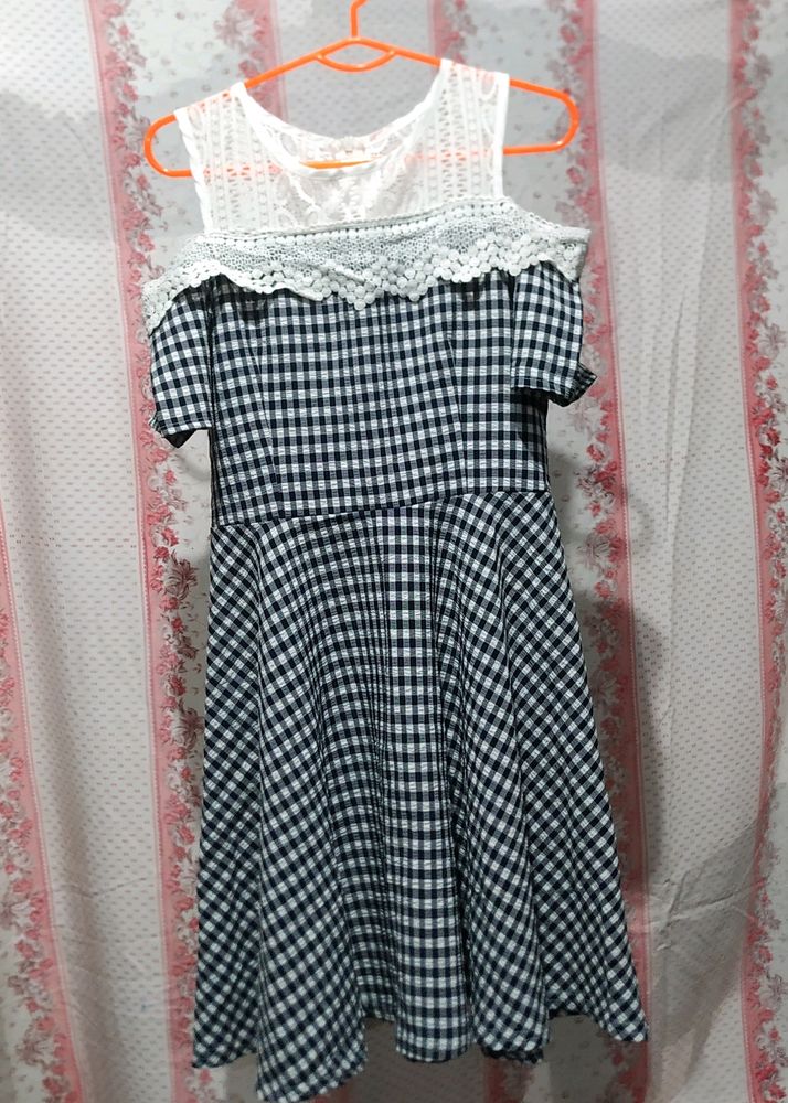 Black and White Checked Dress