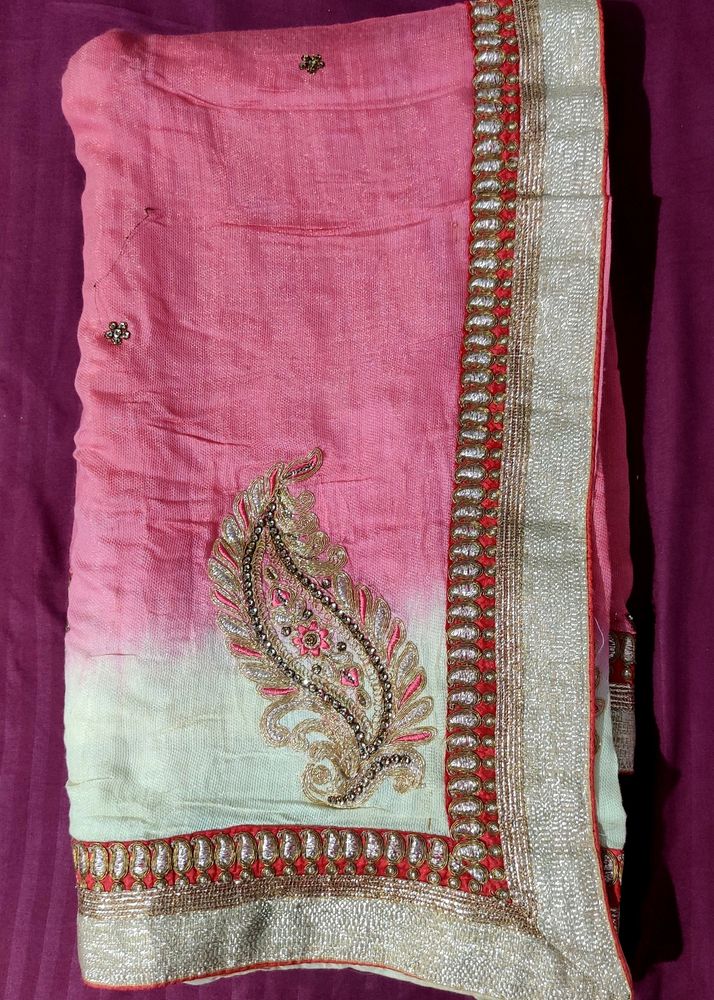 Jute Saree With Blouse New