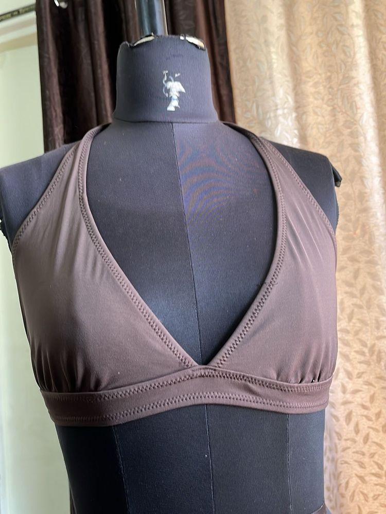 BT57Brown Bra Top