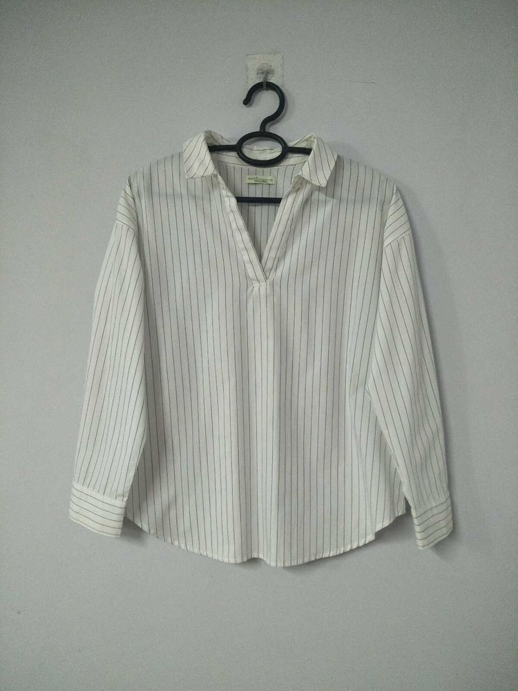 White Pinstripe Shirt