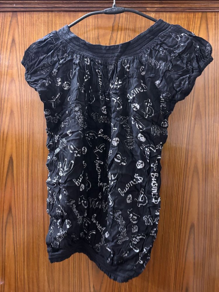 Korean shoulder less top