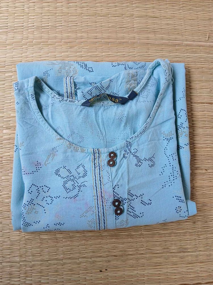 Avaasa Blue Printed Kurthi💙 [XS 82cm]