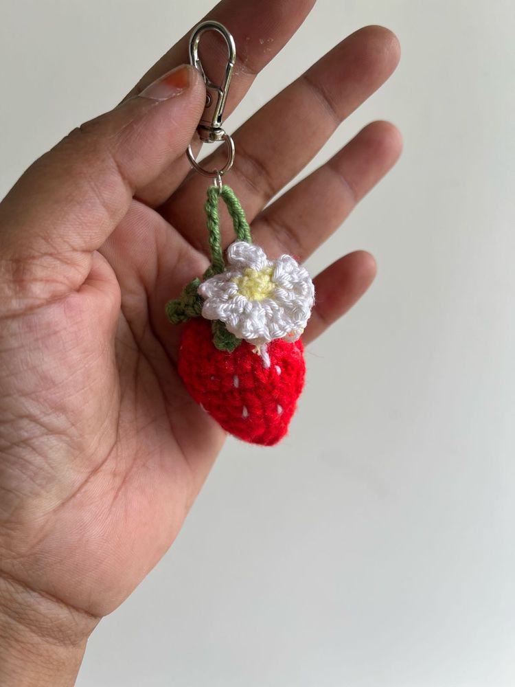 Strawberry Charm Keychain