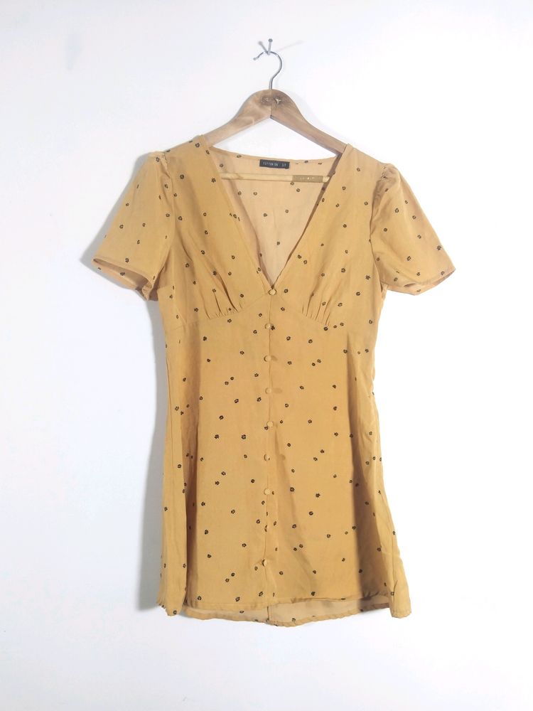Beige Mini Dress