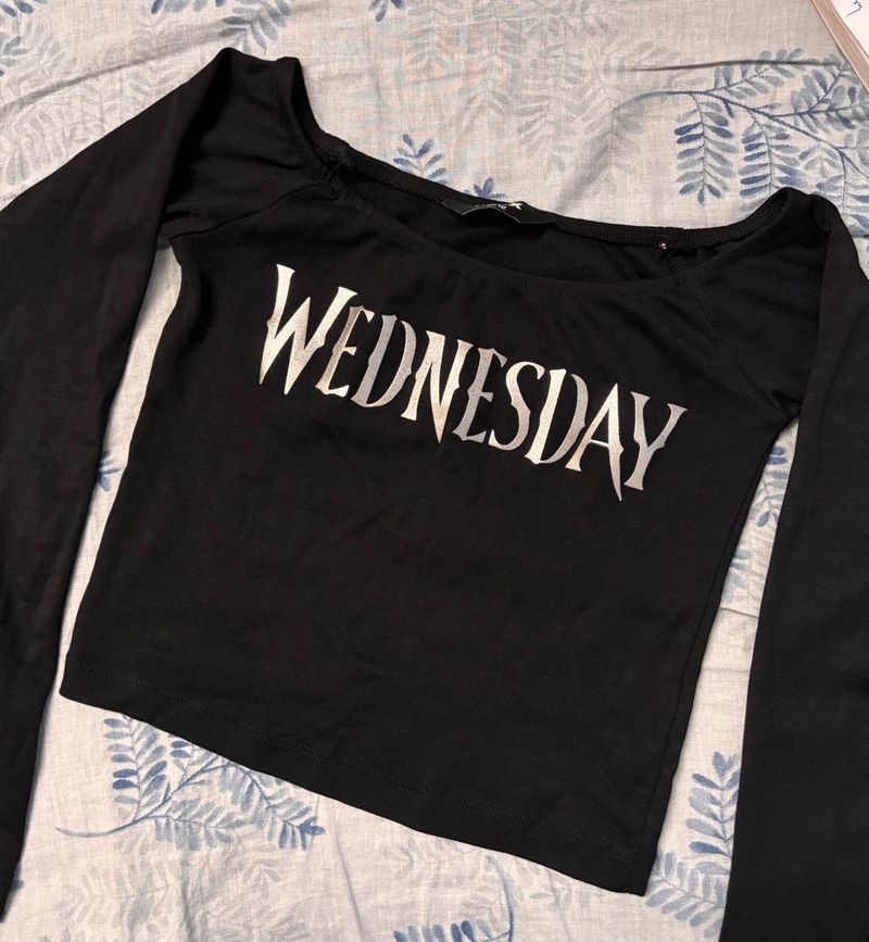 Wednesday Graphic Long Sleeve Top
