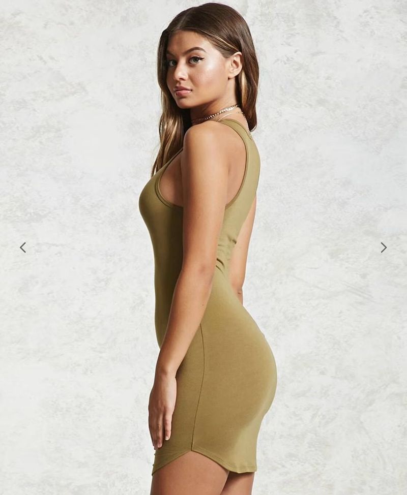Forever 21-Round-Neck Bodycon Dress