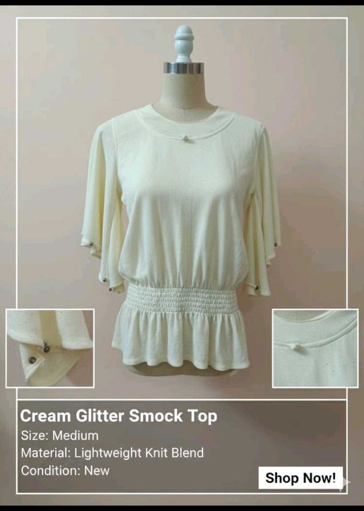 creme gitter top