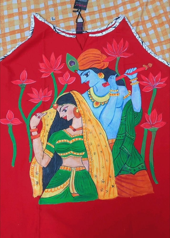Beautiful ✋️ Painted 🎨  Kurti