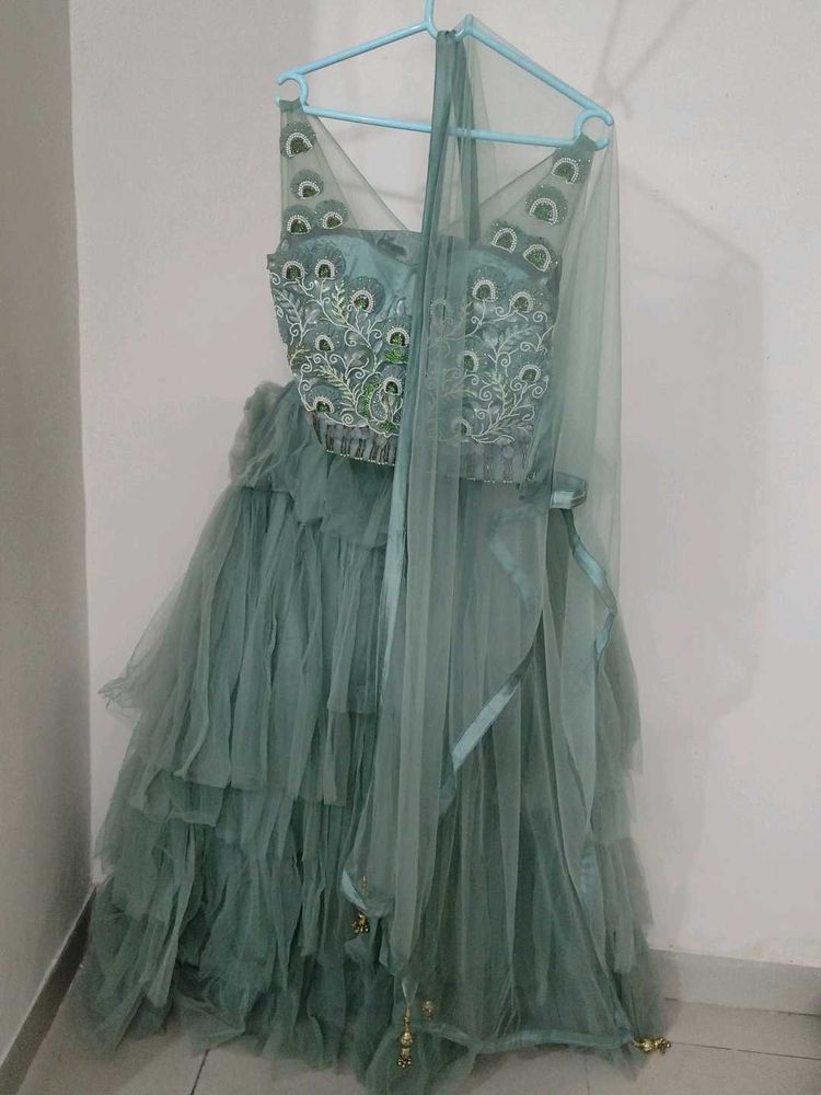 sea Green Lehenga Choli Set