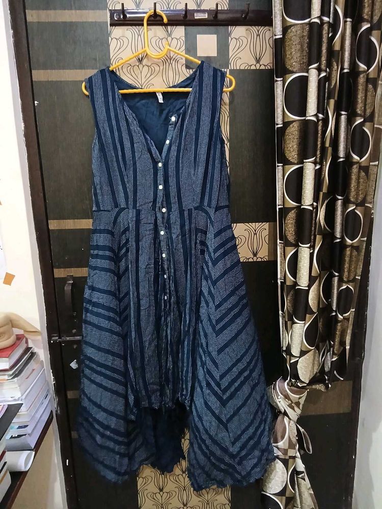 frocks in blue white colour