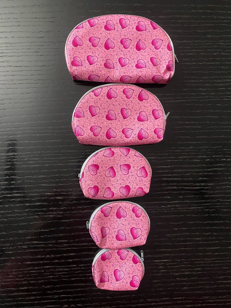 Pack Of 5 Heart Pouches