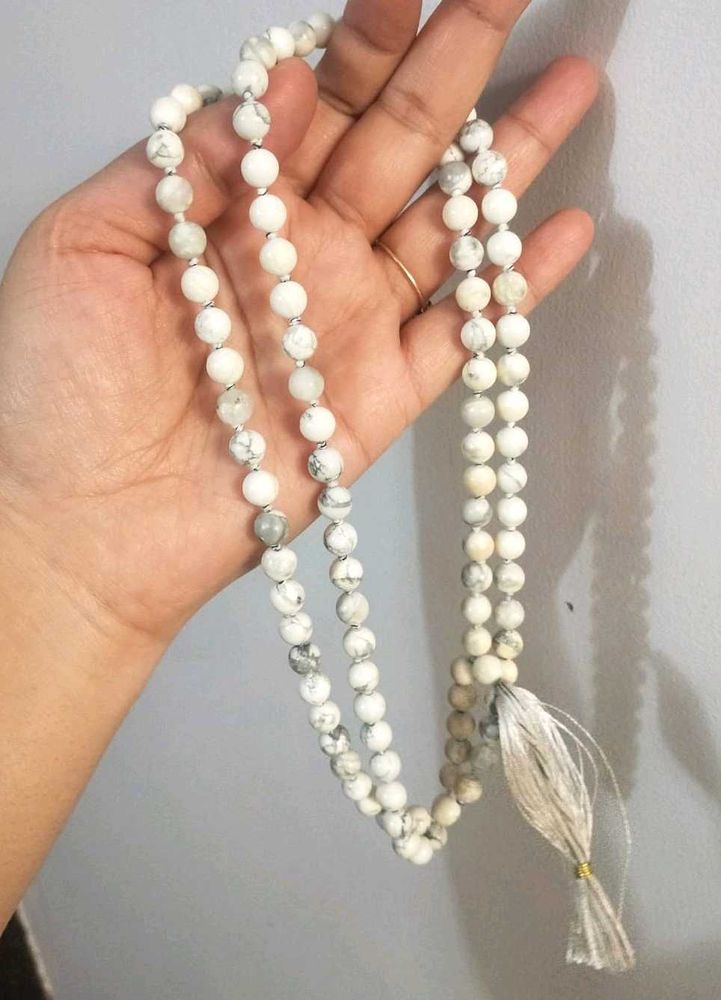 Howlite Crystal Positivity Mala