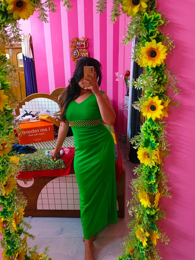 Green Fishcut Dress
