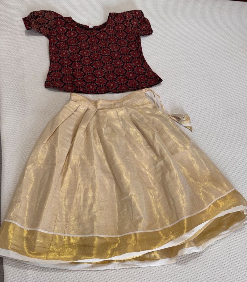 kerala traditional Ethnic print Set