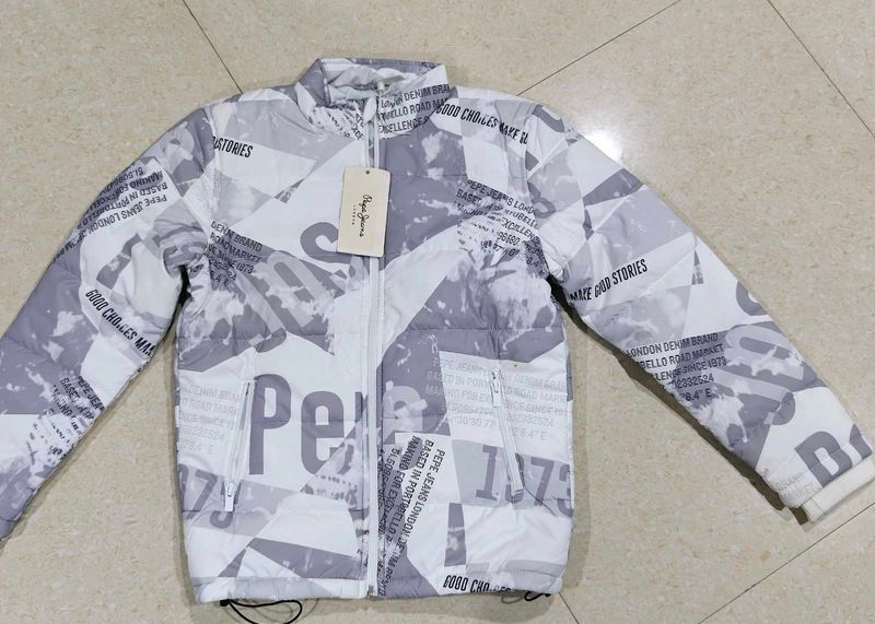 Pepe Jeans Printed Puffer Jacket, Boys 12 Years