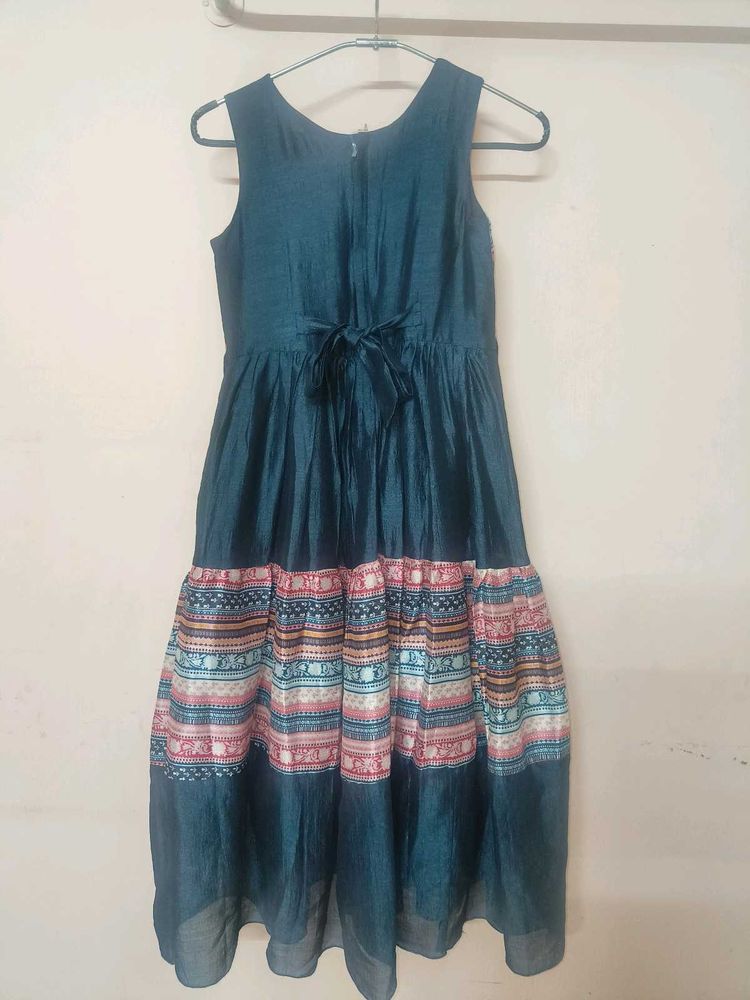 Blue Long Smart and Elegant Frock