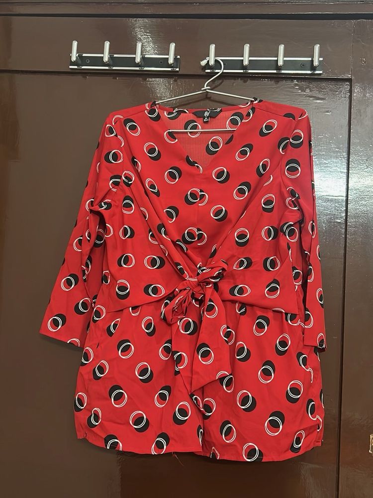 Red Top With Black Dots