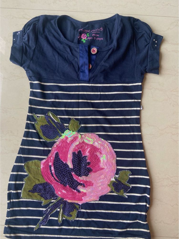 Girls dress rose sequins