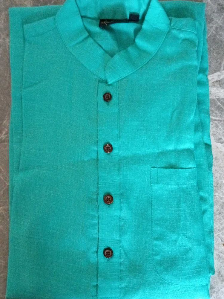 Men's Casual Green Kurta