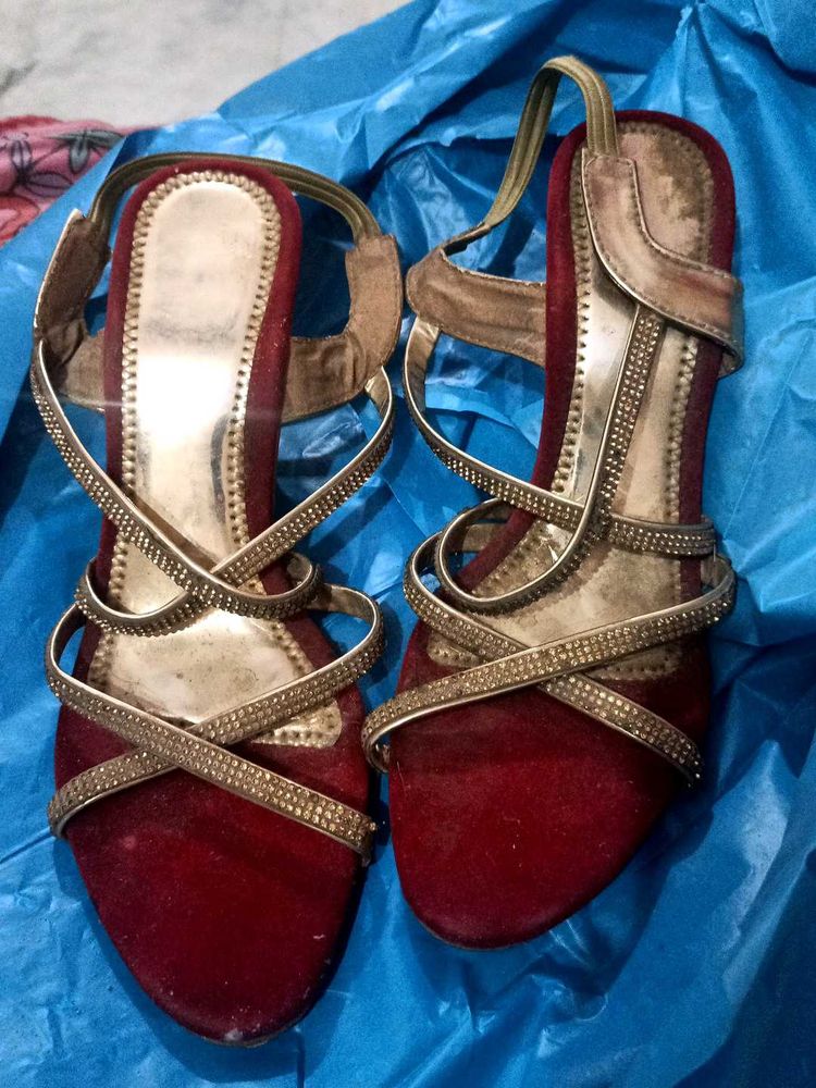 red  rhinestone heels