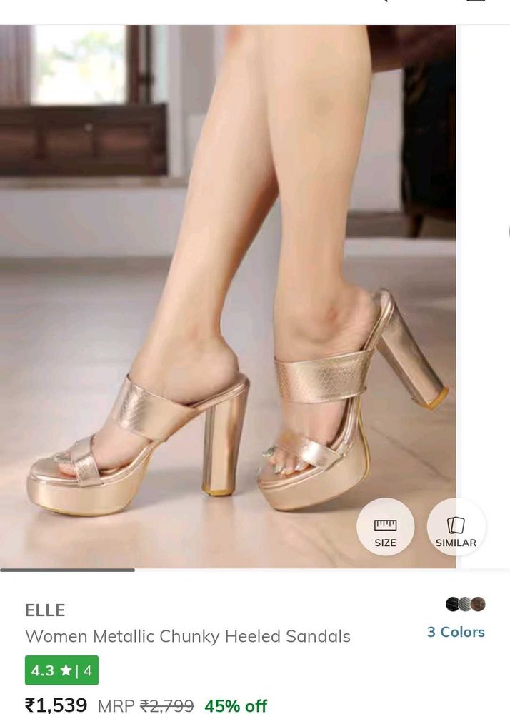 Elle Womens Rose Gold Heels