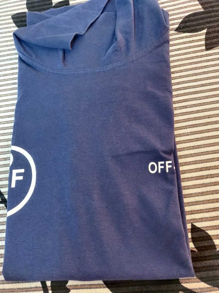 Navy Blue Trendy Backprint Tee