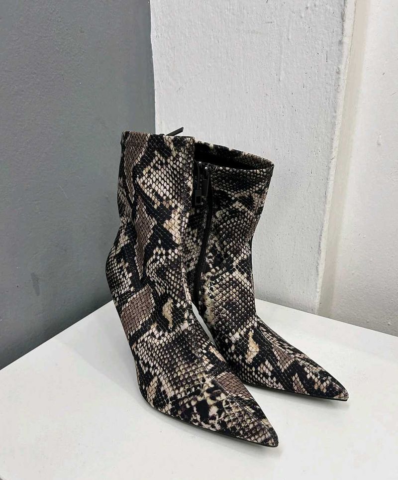 zara animal print ankle boots