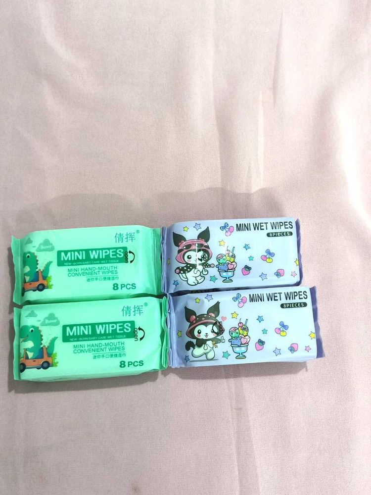 Cute Mini Wet Wipes - Set of 4