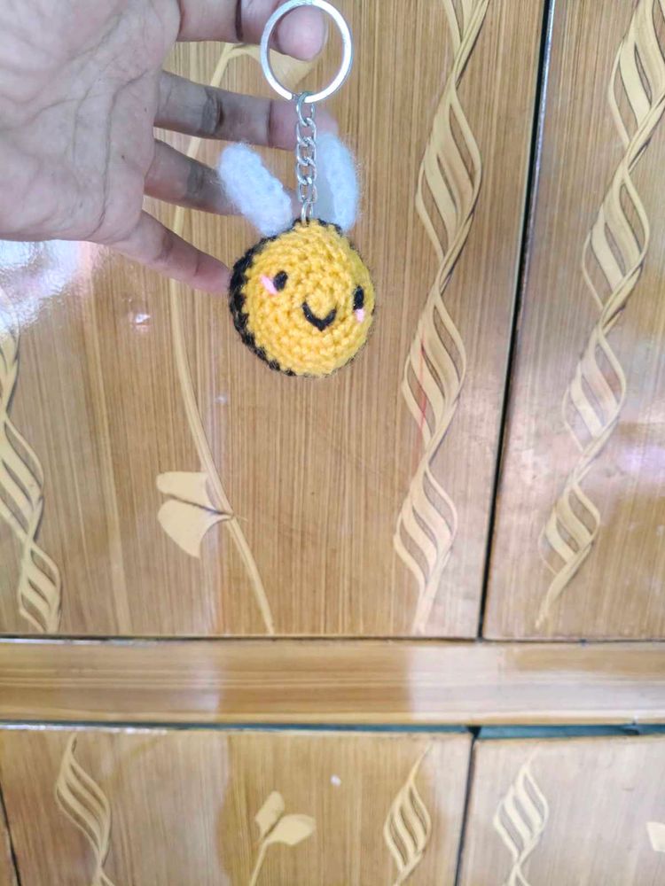 Crochet Bee Keychain