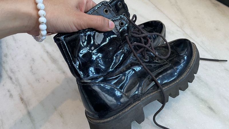 Black Patent Boots