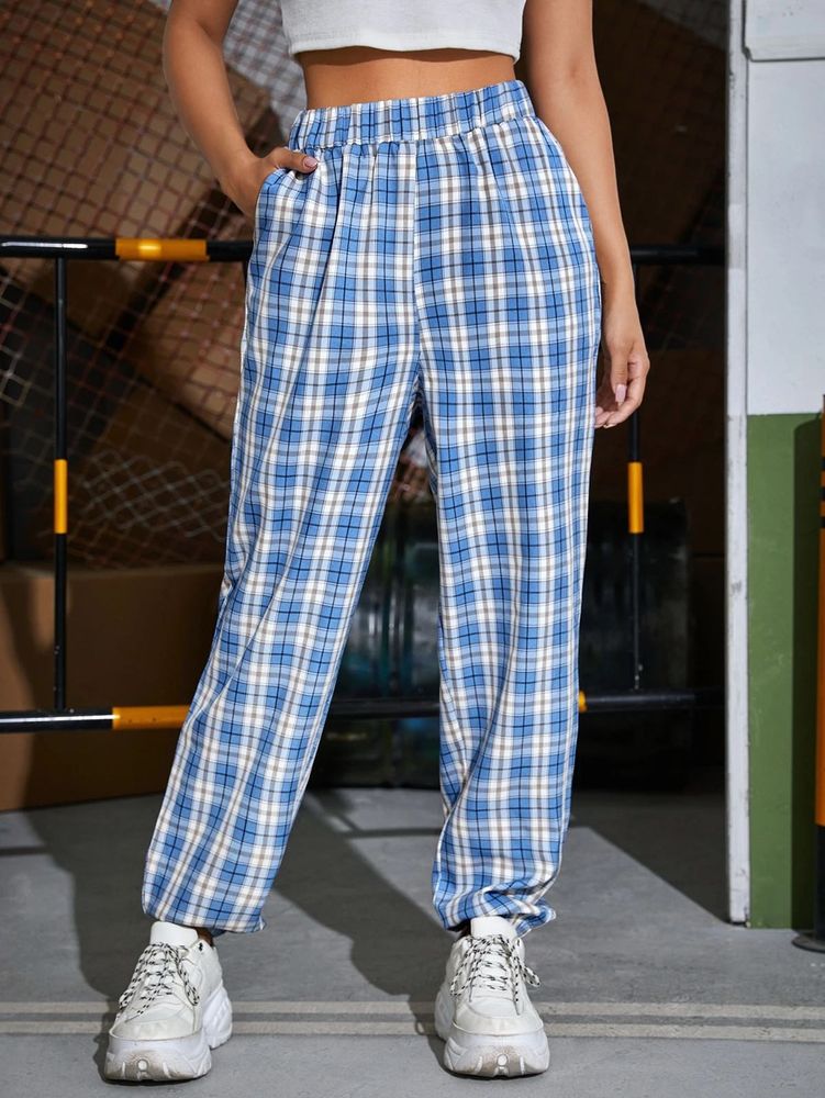 shein plaid pants