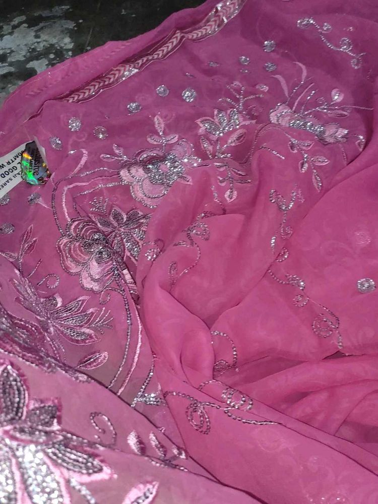 Pink Light Weight Saree