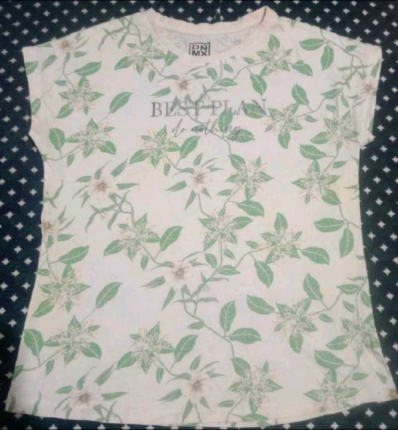 Floral Print Graphic Tee