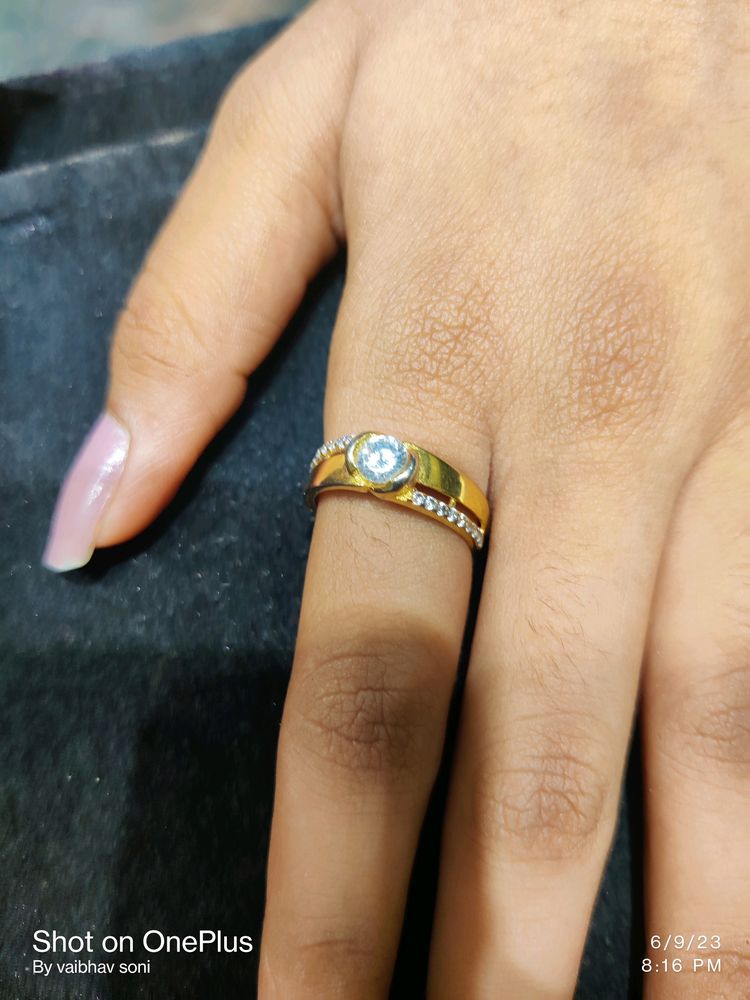 Women Ring Gold Polish