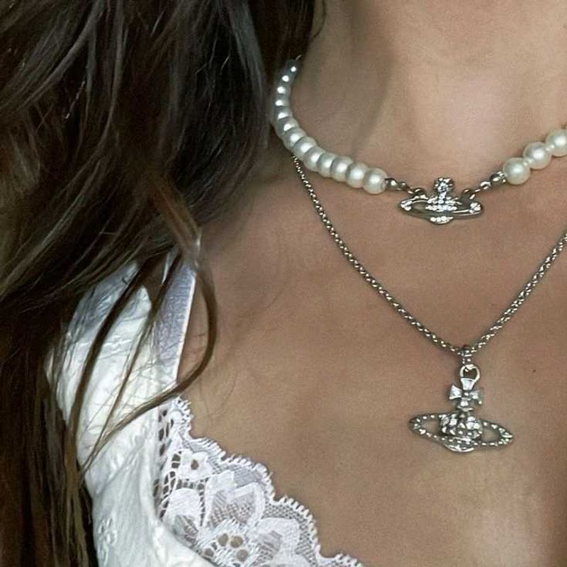 Combo Of Vivienne Westwood Pearl Necklace